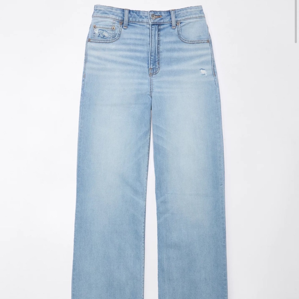 AE Dreamy Drape Stretch Super High-Waisted Baggy Wide-Leg Jean